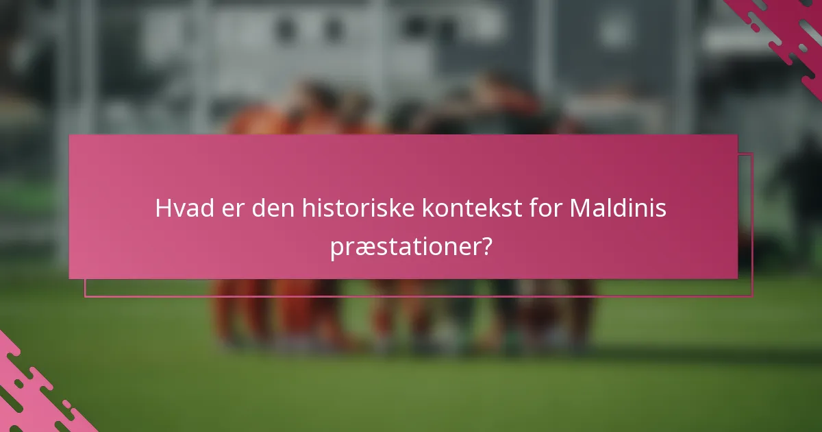 Hvad er den historiske kontekst for Maldinis præstationer?